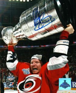 AUTOGRAPHED GLEN WESLEY 8X10  photo CAROLINA HURRICANES