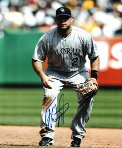 AUTOGRAPHED TY WIGGINTON Colorado Rockies Photo