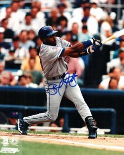 AUTOGRAPHED BERNARD GILKEY 8x10 New York Mets photo