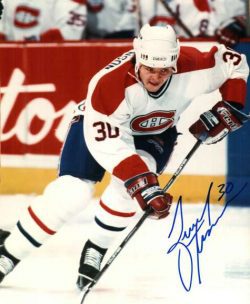 Autographed TURNER STEVENSON Montreal Canadiens Photo