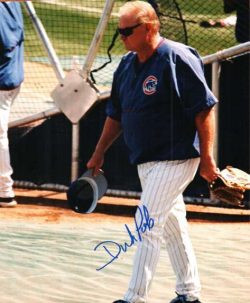 AUTOGRAPHED DICK POLE Chicago Cubs Photo