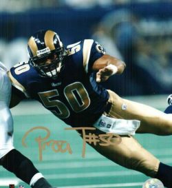 AUTOGRAPHED PISA TINOISOMA photo St Louis Rams