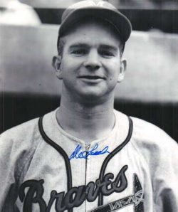 AUTOGRAPHED MEL ROACH 8x10 Milwaukee Braves photo
