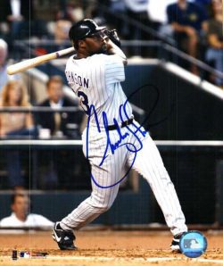 AUTOGRAPHED CHARLES JOHNSON 8X10 Colorado Rockies Photo