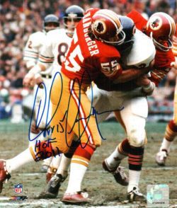 Autographed CHRIS HANBURGER 8x10 Washington Redskins Photo