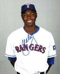 AUTOGRAPHED  photo JOHN MAYBERRY JR Texas Rangers