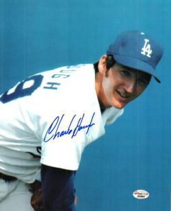 AUTOGRAPHED CHARLIE HOUGH Los Angeles Dodgers photo