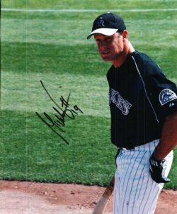 AUTOGRAPHED GABE KAPLER 8X10 Colorado Rockies Photo
