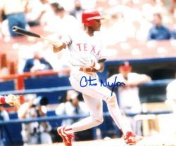 AUTOGRAPHED OTIS NIXON 8X10 Texas Rangers Photo