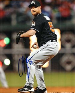 AUTOGRAPHED CHAD GAUDIN 8X10 photo Miami Marlins