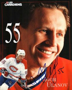 Autographed IGOR ULANOV Montreal Canadiens Photo