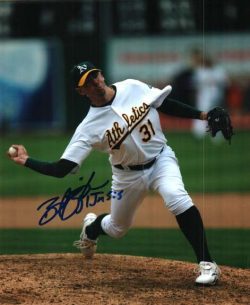 AUTOGRAPHED BRAD ZIEGLER photo - Oakland A's