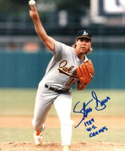 AUTOGRAPHED STORM DAVIS photo  -  Oakland A's