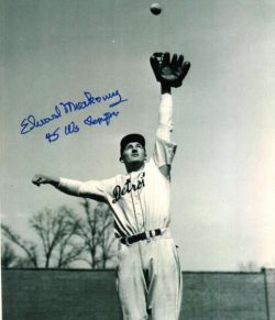 AUTOGRAPHED EDWARD MIERKOWICZ photo Detroit Tigers