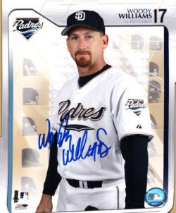 AUTOGRAPHED WOODY WILLIAMS 8x10 San Diego Padres photo