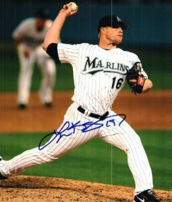 AUTOGRAPHED 8X10 photo LOGAN KENSING Florida Marlins
