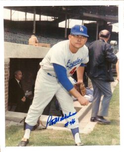 AUTOGRAPHED PETE MIKKELSEN Los Angeles Dodgers photo