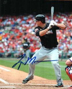 AUTOGRAPHED LOGAN MORRISON 8X10 photo Miami Marlins