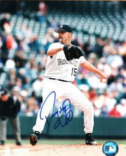 AUTOGRAPHED DENNY NEAGLE 8X10 Colorado Rockies Photo
