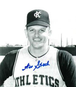 AUTOGRAPHED WES STOCK 8x10 Oakland A's Photo