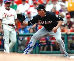 AUTOGRAPHED LOGAN MORRISON 8X10 photo Miami Marlins