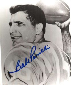 AUTOGRAPHED BABE PARILLI New England Patriots photo