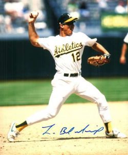 AUTOGRAPHED LANCE BLANKENSHIP  photo  -  Oakland A's