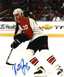 Autographed KEITH JONES 8X10 photo - Philadelphia Flyers
