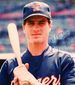 AUTOGRAPHED  photo MIKE STANLEY Texas Rangers