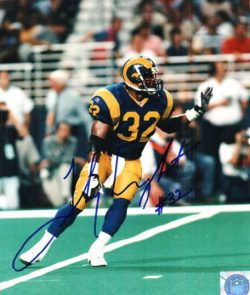 AUTOGRAPHED TOBY WRIGHT photo St Louis Rams