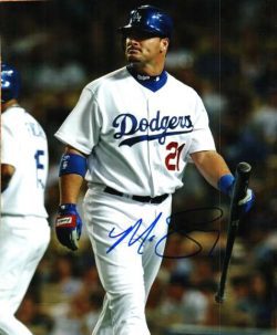 AUTOGRAPHED MARK SWEENEY Los Angeles Dodgers photo