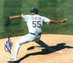 AUTOGRAPHED  photo ROB TEJEDA Texas Rangers