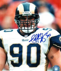 AUTOGRAPHED JEFF ZGONIA photo St Louis Rams