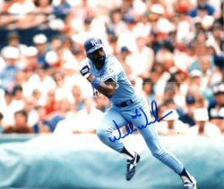 AUTOGRAPHED WILLIE WILSON 8X10 Kansas City Royals Photo