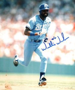 AUTOGRAPHED WILLIE WILSON photo KC Royals