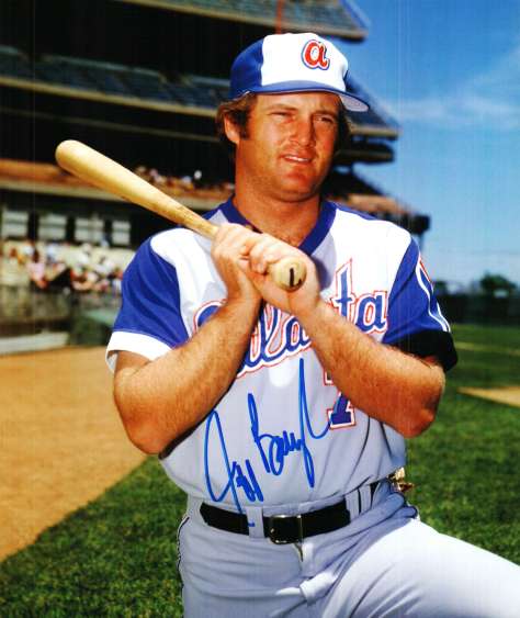 AUTOGRAPHED JEFF BURROUGHS 8x10 Atlanta Braves photo - Main Line Autographs