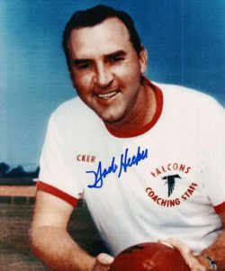 Autographed NORB HECKER 8x10 Atlanta Falcons photo