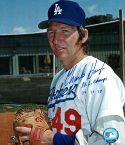 AUTOGRAPHED CHARLIE HOUGH Los Angeles Dodgers photo