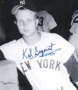 AUTOGRAPHED KAL SEGRIST 8x10 New York Yankees Photo