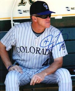AUTOGRAPHED JIM TRACY 8X10 Colorado Rockies Photo