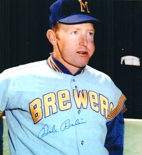 AUTOGRAPHED BOB BOLIN 8x10 Milwaukee Brewers Photo - Main Line Autographs