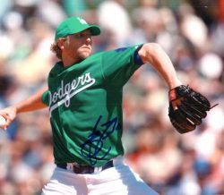 AUTOGRAPHED BRETT TOMKO Los Angeles Dodgers photo