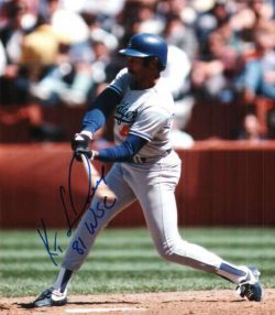 AUTOGRAPHED KEN LANDREAUX 8x10 Los Angeles Dodgers photo