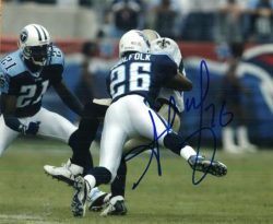 Autographed ANDRE WOOLFOLK 8X10 - Tennessee Titans  photo
