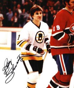 Autographed BOBBY SCHAUMTZ Boston Bruins  Photo