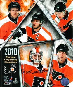 Autographed MICHAEL LEIGHTON 8X10 photo - Philadelphia Flyers