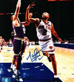 Autographed MARTY COLLINS  New York Knicks Photo