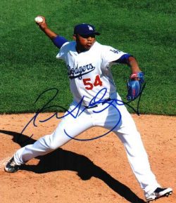AUTOGRAPHED RONALD BELISARIO Los Angeles Dodgers photo