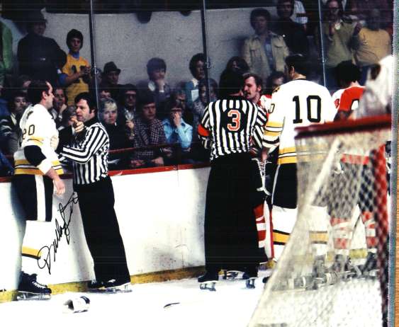 AUTOGRAPHED JOHN BUCYK 8x10 Boston Bruins Photo - Main Line Autographs