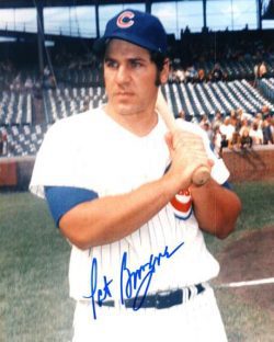 AUTOGRAPHED PAT BOURQUE Chicago Cubs Photo